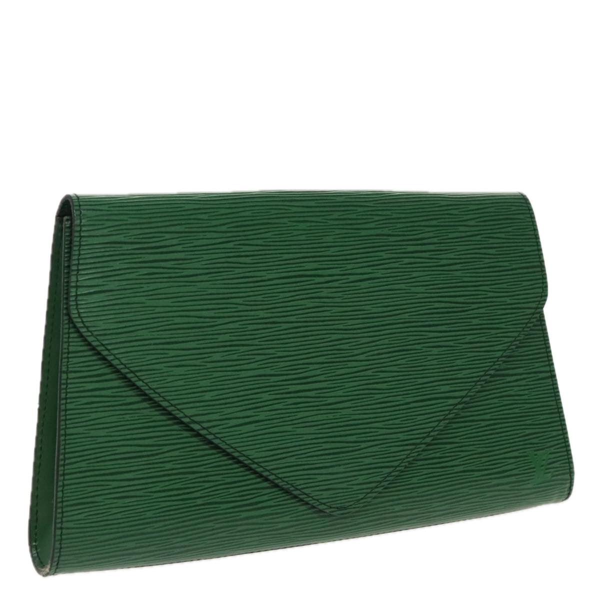 LOUIS VUITTON Epi Art Deco Clutch Bag Green M52634 LV Auth 96843