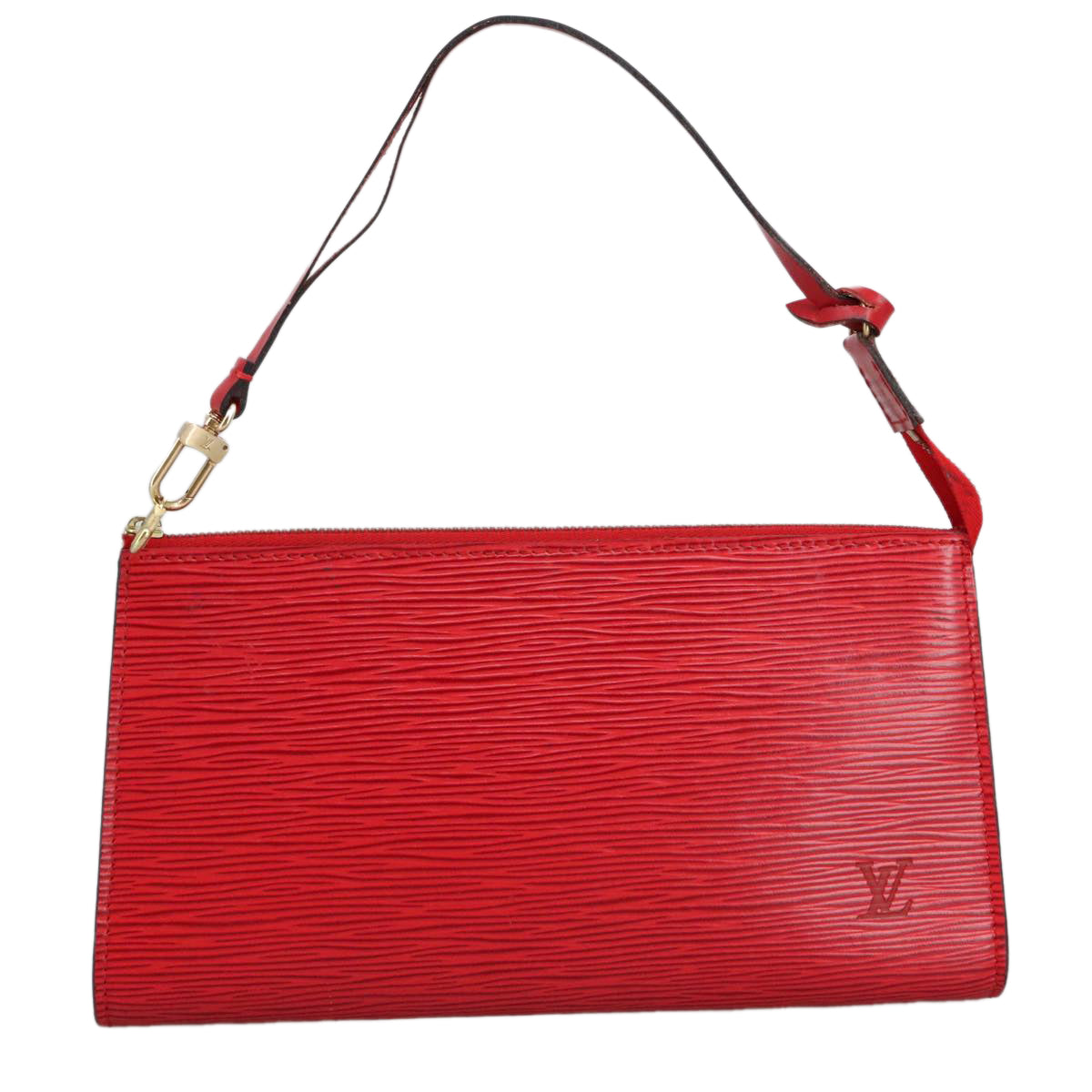 LOUIS VUITTON Epi Pochette Accessoires Accessory Pouch Red M52987 Auth 96846