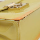LOUIS VUITTON Monogram Vernis Spring Street Bag Lime Yellow M91068 Auth 96889-8