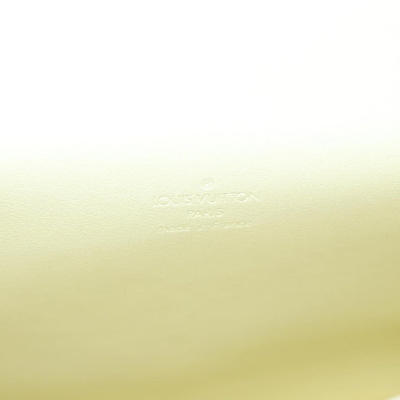 LOUIS VUITTON Monogram Vernis Spring Street Bag Lime Yellow M91068 Auth 96889