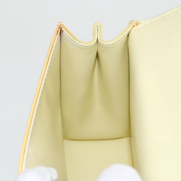 LOUIS VUITTON Monogram Vernis Spring Street Bag Lime Yellow M91068 Auth 96889