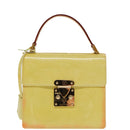LOUIS VUITTON Monogram Vernis Spring Street Bag Lime Yellow M91068 Auth 96889-13