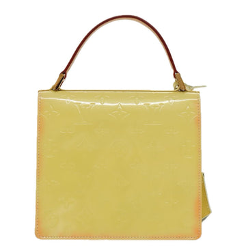 LOUIS VUITTON Monogram Vernis Spring Street Bag Lime Yellow M91068 Auth 96889 - 0
