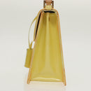 LOUIS VUITTON Monogram Vernis Spring Street Bag Lime Yellow M91068 Auth 96889-3