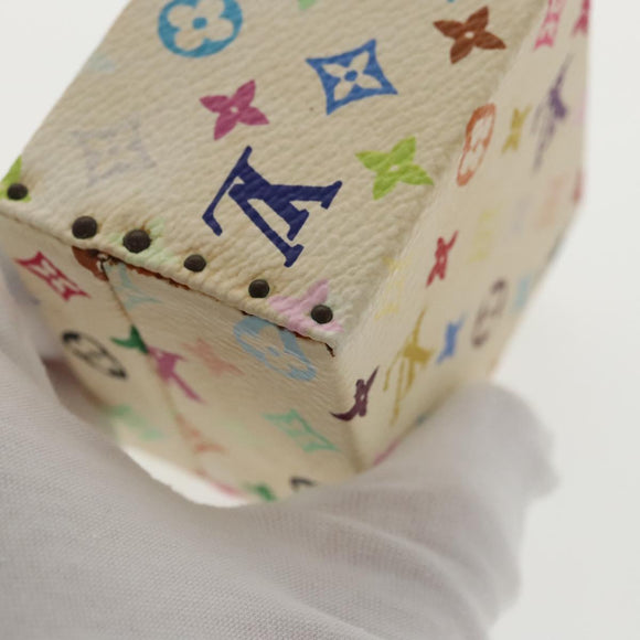 LOUIS VUITTON Monogram Multicolor Jewelry Box White LV Auth 96899A