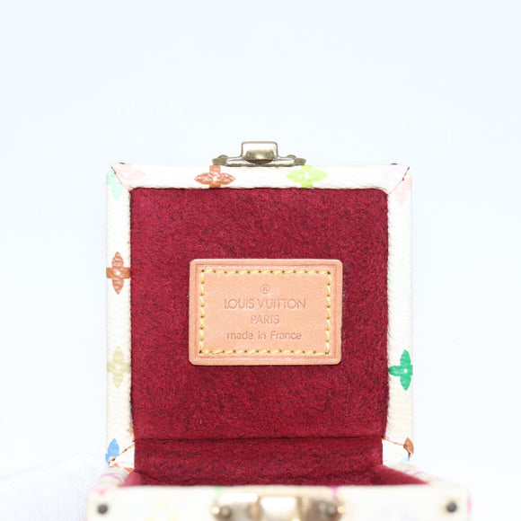 LOUIS VUITTON Monogram Multicolor Jewelry Box White LV Auth 96899A
