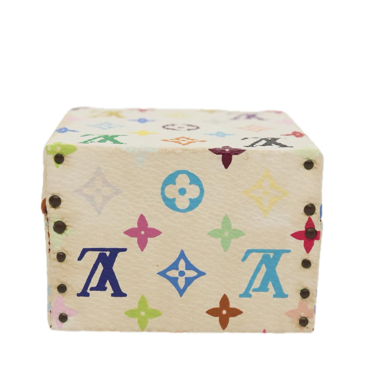 LOUIS VUITTON Monogram Multicolor Jewelry Box White LV Auth 96899A - 0