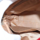 BURBERRY Nova Check Hand Bag Canvas Beige Red Auth 96916-18