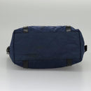PRADA Quilted Chain Shoulder Bag Nylon Navy Silver Auth 96920-6