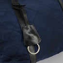 PRADA Quilted Chain Shoulder Bag Nylon Navy Silver Auth 96920-18