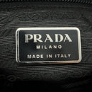 PRADA Quilted Chain Shoulder Bag Nylon Navy Silver Auth 96920-22