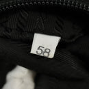 PRADA Quilted Chain Shoulder Bag Nylon Navy Silver Auth 96920-11