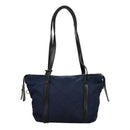 PRADA Quilted Chain Shoulder Bag Nylon Navy Silver Auth 96920-13