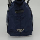 PRADA Quilted Chain Shoulder Bag Nylon Navy Silver Auth 96920-4