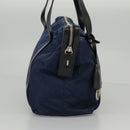 PRADA Quilted Chain Shoulder Bag Nylon Navy Silver Auth 96920-5