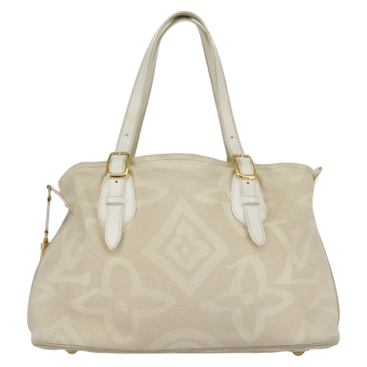 LOUIS VUITTON Cruise Line Taicienne PM Tote Bag Canvas Beige M95674 Auth 96922 - 0