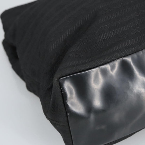 PRADA Handtasche Nylon Schwarz Silber Original 96925