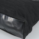 PRADA Hand Bag Nylon Black Silver Auth 96925-16