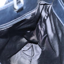 PRADA Hand Bag Nylon Black Silver Auth 96925-18