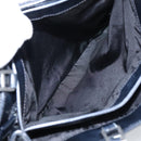 PRADA Hand Bag Nylon Black Silver Auth 96925-20