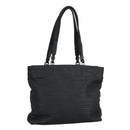 PRADA Hand Bag Nylon Black Silver Auth 96925-1