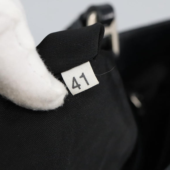 PRADA Handtasche Nylon Schwarz Silber Original 96925