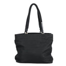 PRADA Hand Bag Nylon Black Silver Auth 96925-2