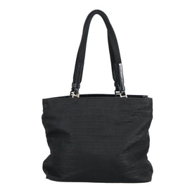PRADA Hand Bag Nylon Black Silver Auth 96925 - 0