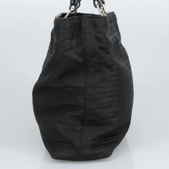 PRADA Handtasche Nylon Schwarz Silber Original 96925