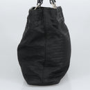 PRADA Hand Bag Nylon Black Silver Auth 96925-3