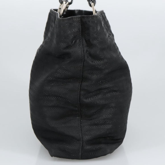 PRADA Handtasche Nylon Schwarz Silber Original 96925