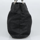 PRADA Hand Bag Nylon Black Silver Auth 96925-4