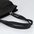 PRADA Hand Bag Nylon Black Silver Auth 96925-7
