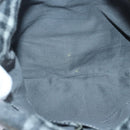 BURBERRY Nova Check Scarf Style Blue Label Hand Bag Wool Gray Silver Auth 96942-11