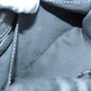 BURBERRY Nova Check Scarf Style Blue Label Hand Bag Wool Gray Silver Auth 96942-12