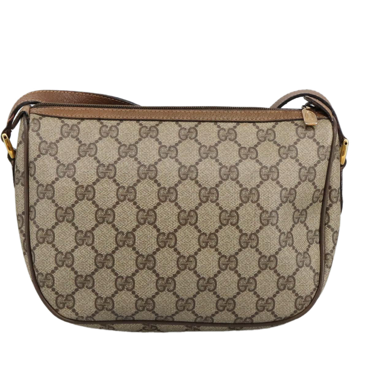 GUCCI GG Supreme Web Sherry Line Shoulder Bag PVC Beige 89 02 032 Auth 96950 - 0