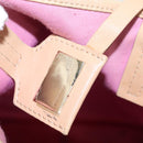 FENDI Zucchino Canvas Hand Bag Red Gold Auth 96951-10