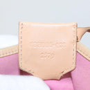 FENDI Zucchino Canvas Hand Bag Red Gold Auth 96951-12