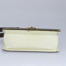 Salvatore Ferragamo Gancini Shoulder Bag Patent leather Brown Gold Auth 96961-5
