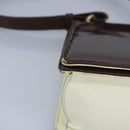 Salvatore Ferragamo Gancini Shoulder Bag Patent leather Brown Gold Auth 96961-14