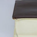 Salvatore Ferragamo Gancini Shoulder Bag Patent leather Brown Gold Auth 96961-16
