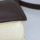 Salvatore Ferragamo Gancini Shoulder Bag Patent leather Brown Gold Auth 96961-17