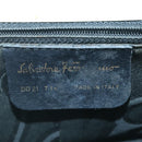 Salvatore Ferragamo Gancini Shoulder Bag Patent leather Brown Gold Auth 96961-12