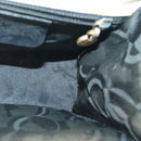 Salvatore Ferragamo Gancini Shoulder Bag Patent leather Brown Gold Auth 96961-20