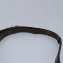 Salvatore Ferragamo Gancini Shoulder Bag Patent leather Brown Gold Auth 96961-8