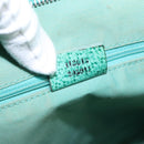 GUCCI GG Canvas Shoulder Bag Beige Silver Green 113013 Auth 96980-12