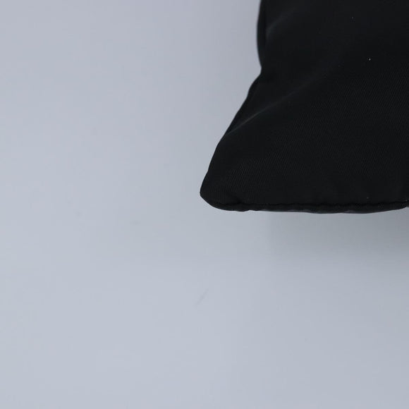 PRADA Clutch Bag Nylon Black Silver Auth 96997V