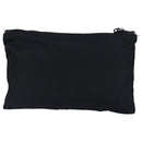 PRADA Clutch Bag Nylon Black Silver Auth 96997V-2