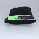 PRADA Clutch Bag Nylon Black Silver Auth 96997V-3