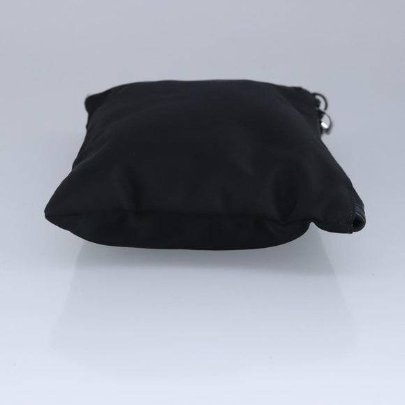 PRADA Clutch Bag Nylon Black Silver Auth 96997V